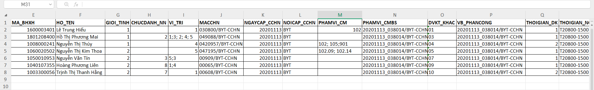 File theo mẫu